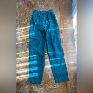 Vintage 80’s Ocean Pacific Aqua Blue Corduroy Longriders Pants Size 9